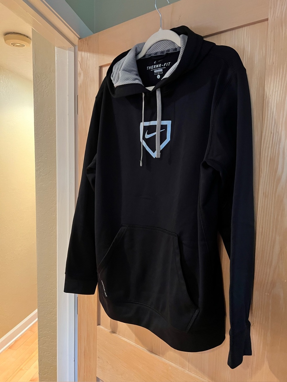 Nike Black Turtleneck Pullover with Light Gray Logo